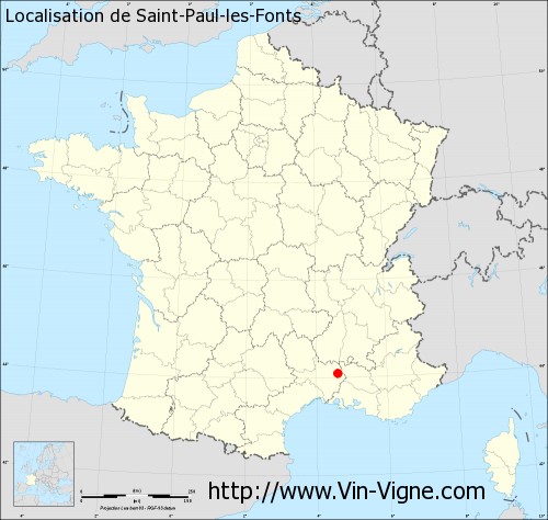 Carte de Saint-Paul-les-Fonts