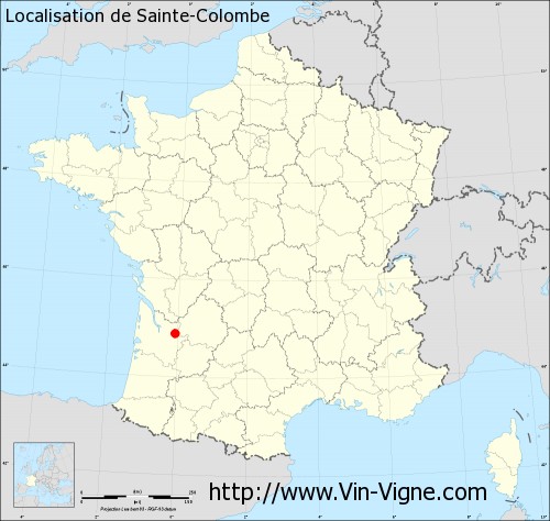 Carte  de Sainte-Colombe