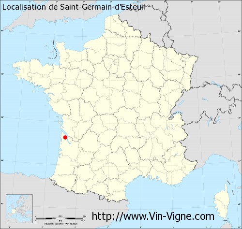 Carte  de Saint-Germain-d'Esteuil