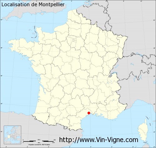 Carte  de Montpellier