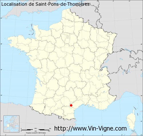 Carte de Saint-Pons-de-Thomières