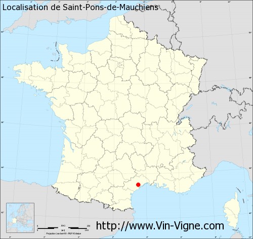 Carte de Saint-Pons-de-Mauchiens