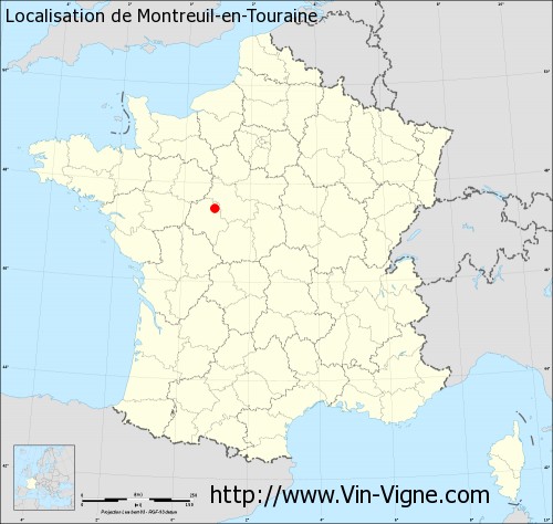 Carte  de Montreuil-en-Touraine
