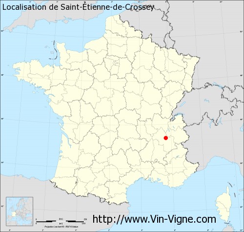 Carte  de Saint-Étienne-de-Crossey