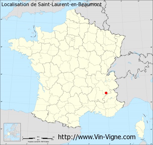 Carte de Saint-Laurent-en-Beaumont