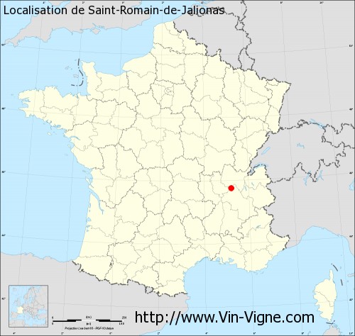 Carte  de Saint-Romain-de-Jalionas