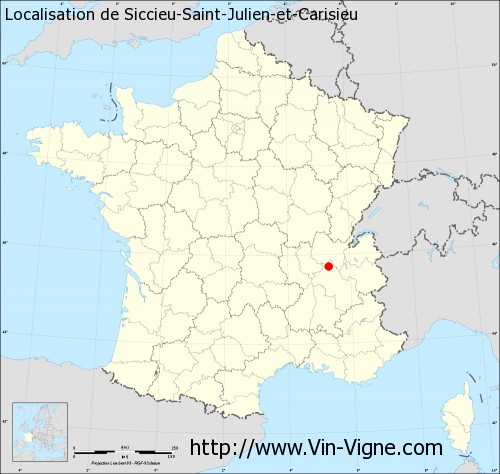 Carte de Siccieu-Saint-Julien-et-Carisieu