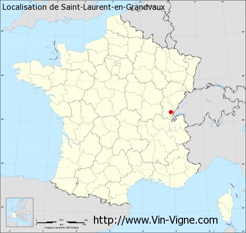 Carte  de Saint-Laurent-en-Grandvaux