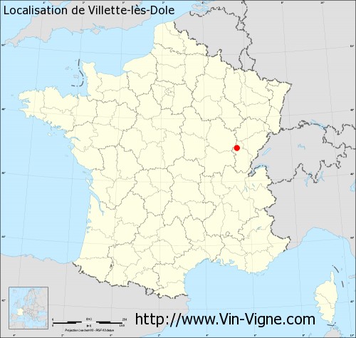 Carte  de Villette-lès-Dole