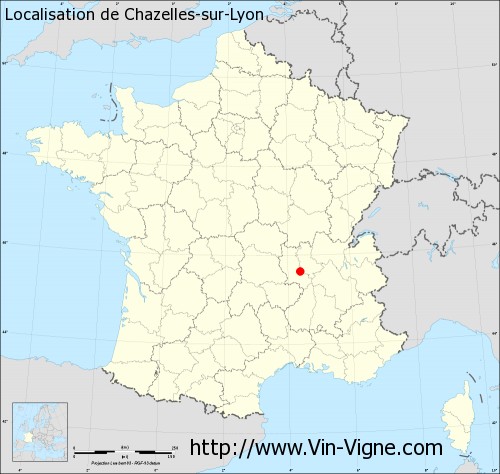 Carte  de Chazelles-sur-Lyon