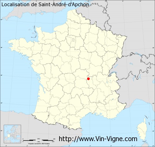 Carte  de Saint-André-d'Apchon