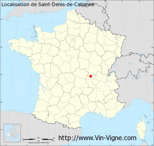 Carte de Saint-Denis-de-Cabanne