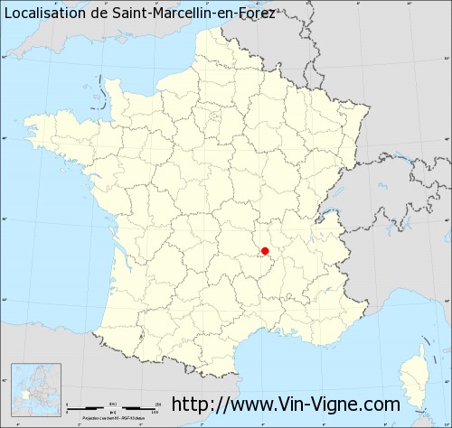 Carte de Saint-Marcellin-en-Forez