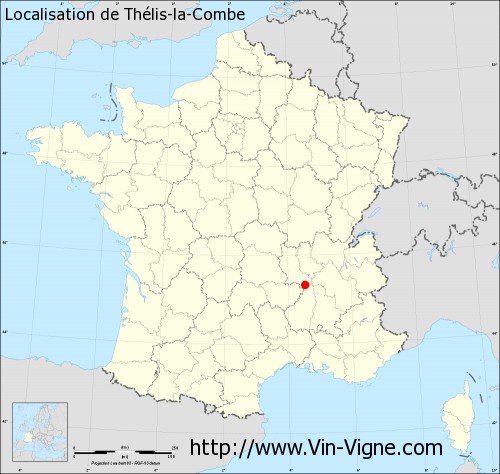 Carte  de Thélis-la-Combe