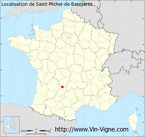 Carte  de Saint-Michel-de-Bannières