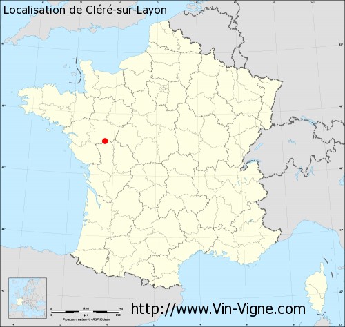 Carte de Cléré-sur-Layon