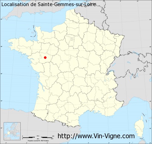 Carte  de Sainte-Gemmes-sur-Loire