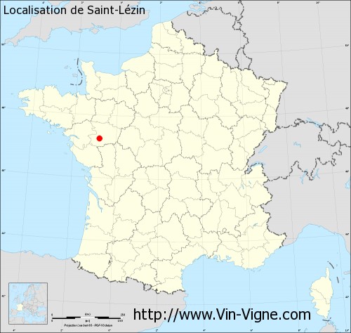 Carte  de Saint-Lézin