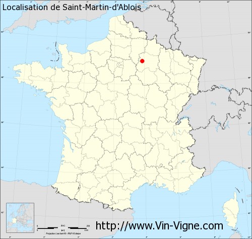 Carte de Saint-Martin-d'Ablois