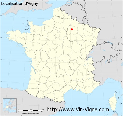 Carte  d'Aigny