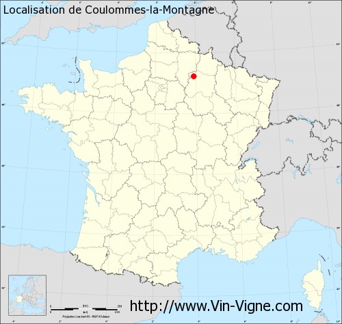 Carte  de Coulommes-la-Montagne