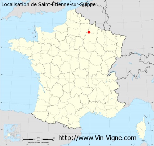 Carte de Saint-Étienne-sur-Suippe