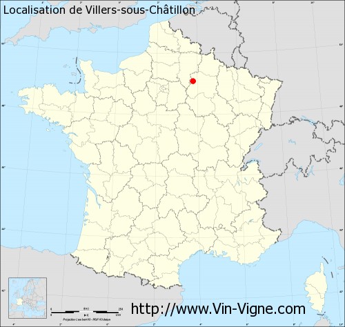 Carte  de Villers-sous-Châtillon
