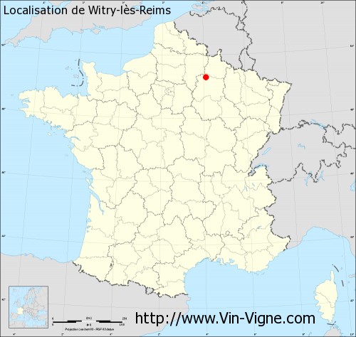 Carte  de Witry-lès-Reims
