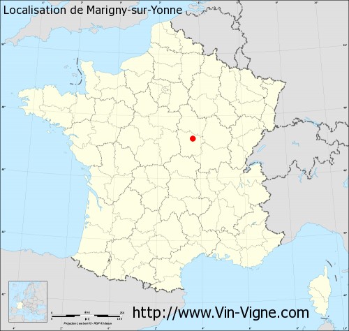 Carte  de Marigny-sur-Yonne