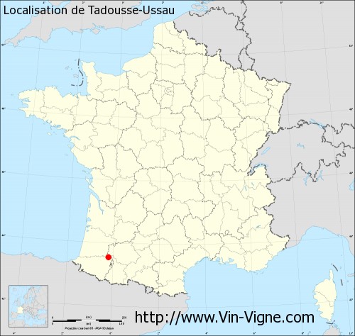 Carte  de Tadousse-Ussau