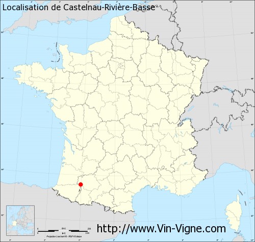 Carte de Castelnau-Rivière-Basse
