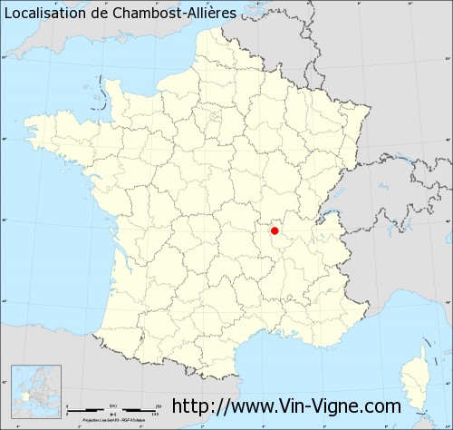 Carte  de Chambost-Allières