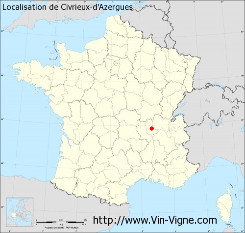 Carte  de Civrieux-d'Azergues