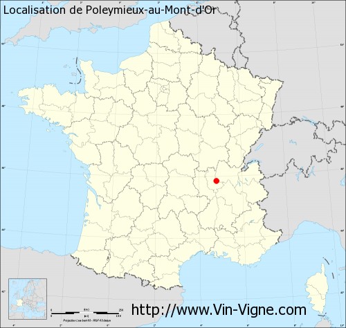 Carte  de Poleymieux-au-Mont-d'Or