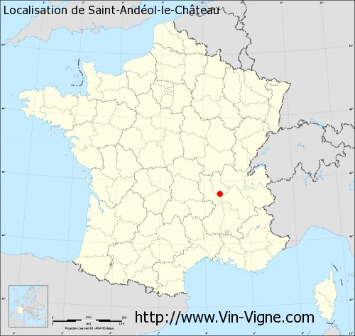Carte  de Saint-Andéol-le-Château