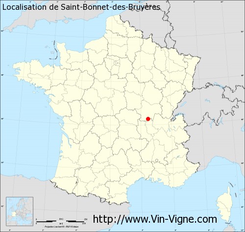 Carte  de Saint-Bonnet-des-Bruyères
