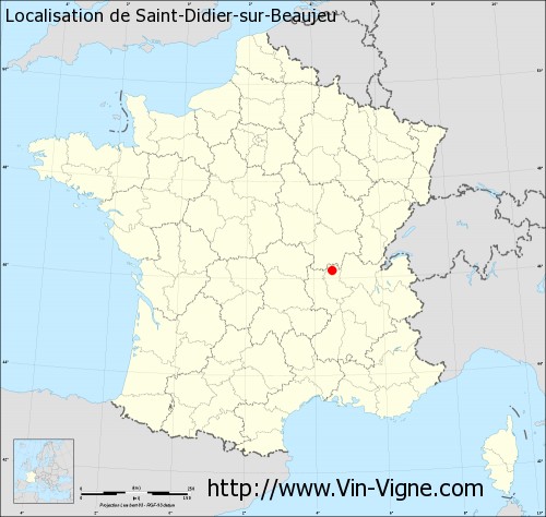Carte  de Saint-Didier-sur-Beaujeu