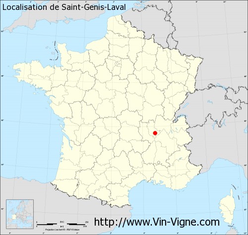 Carte  de Saint-Genis-Laval