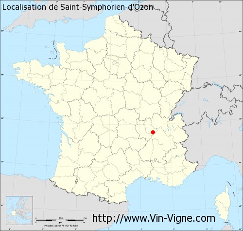 Carte  de Saint-Symphorien-d'Ozon