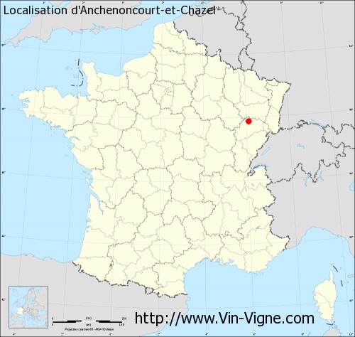 Carte d'Anchenoncourt-et-Chazel