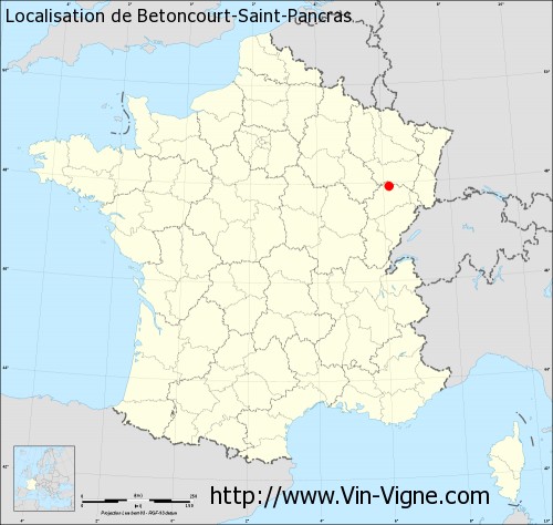 Carte  de Betoncourt-Saint-Pancras