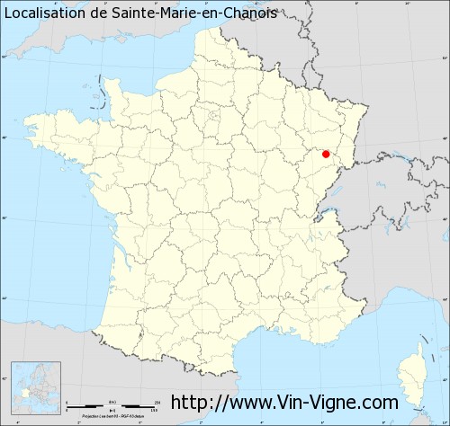 Carte  de Sainte-Marie-en-Chanois
