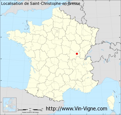 Carte  de Saint-Christophe-en-Bresse