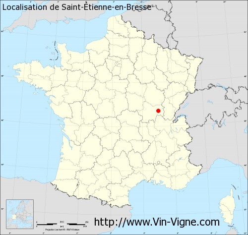 Carte  de Saint-Étienne-en-Bresse