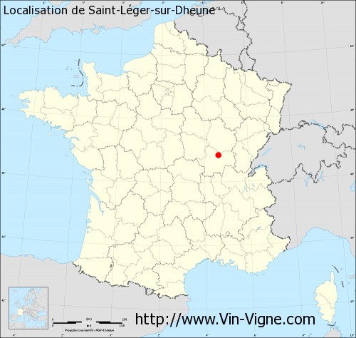 Carte  de Saint-Léger-sur-Dheune