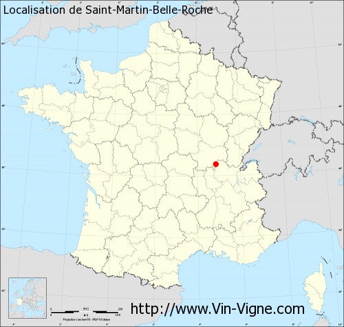 Carte  de Saint-Martin-Belle-Roche