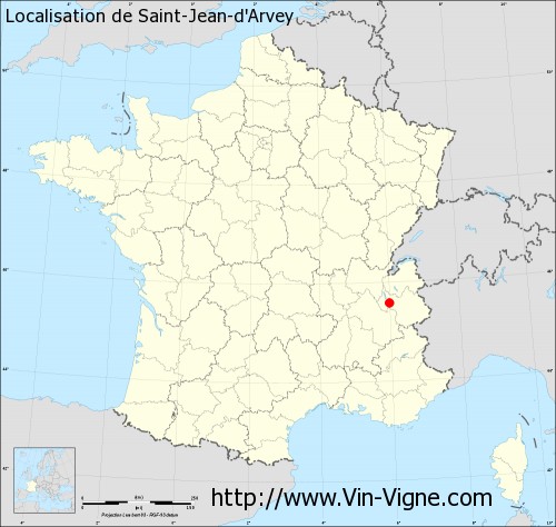Carte  de Saint-Jean-d'Arvey
