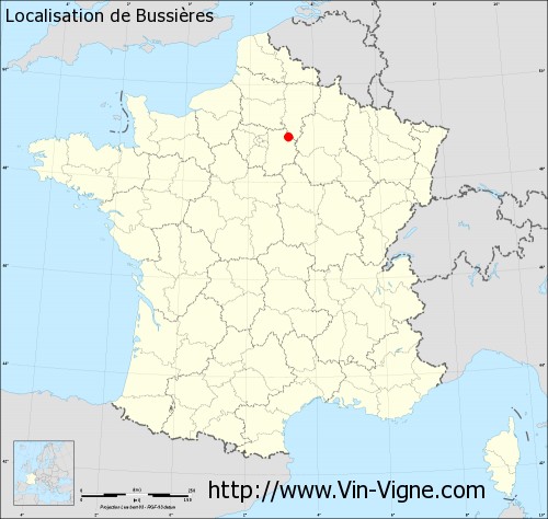 Carte  de Bussières