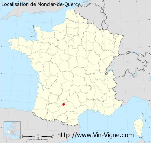 Carte  de Monclar-de-Quercy