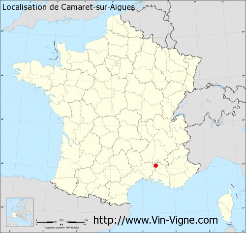 Carte  de Camaret-sur-Aigues